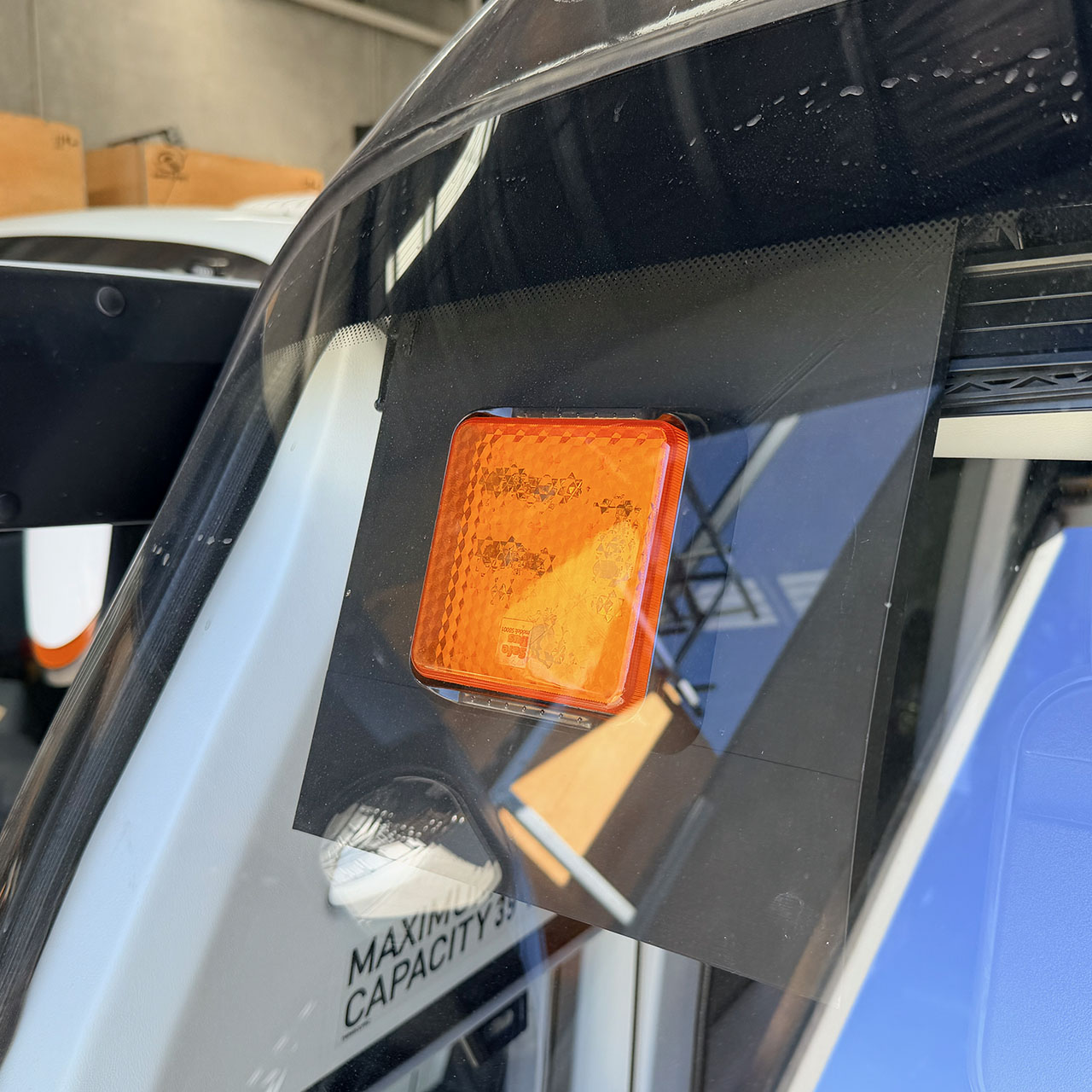 Installed warning light